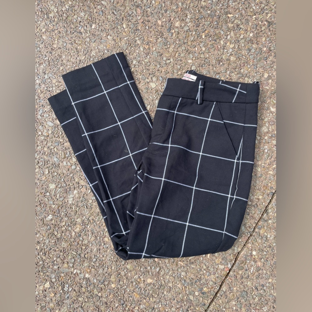 Plaid ankle pant